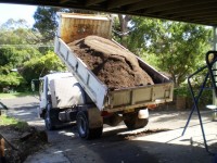 This is 6 tons of turf mix - another 6 tons were delivered a few hours later!