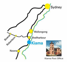 Kiama location map