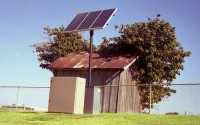 Solar powered outhouse. Photo by Ed Bacchus.
