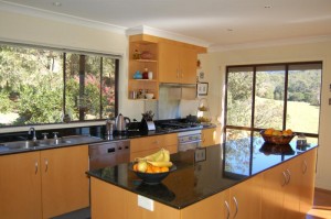 The kitchen, seen from the lounge room.
