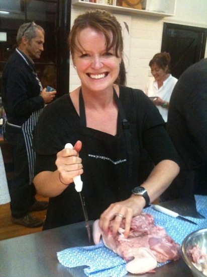 Fiona at the Small Critter Butchery Workshop